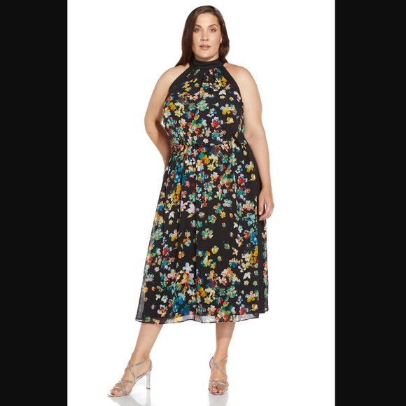 Adrianna Papell Dresses & Skirts - ADRIANNA PAPELL Floral Chiffon Midi Dress US 18 floral